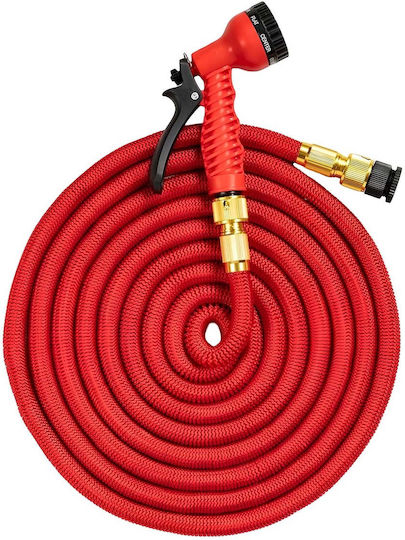 Avizar Hose 5m Extendable Up To 25m Multifunction Spray Gun Red