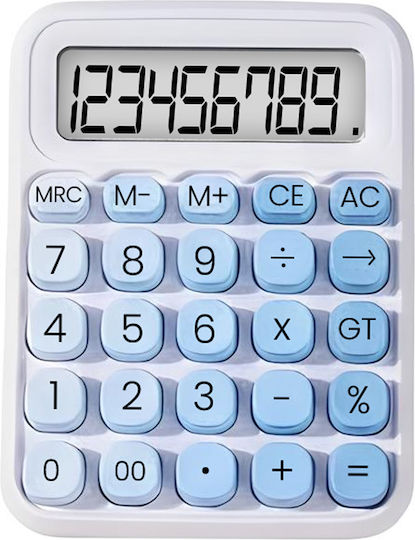 Avizar Calculator 12 Cifre Funcție Vocală Design Gradient Ecran Lcd Albastru