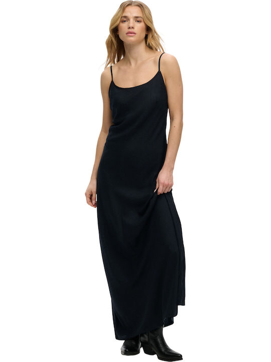Summer Maxi Slip Dress Black