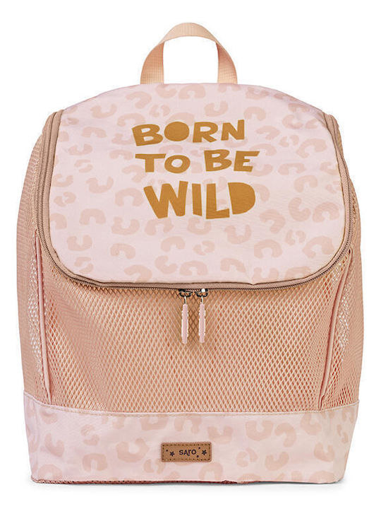 Saro Born To Be Wild Παιδική Τσάντα Πλάτης Μπεζ 31x26x16εκ. Saro Born To Be Wild Παιδική Τσάντα Πλάτης Μπεζ 31x26x16εκ.