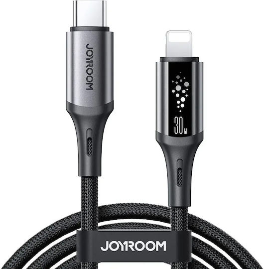 Joyroom S-A60 StarTalk USB-C zu Blitzkabel 30W Schwarzes 1,2m