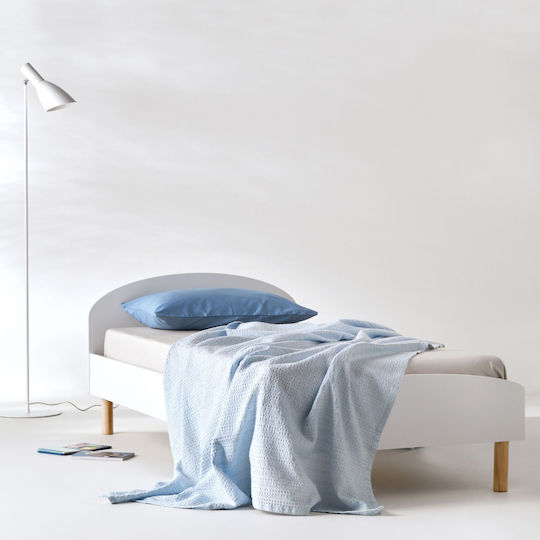 Kentia Κουβέρτα Κούνιας Πικέ Γαλάζια 100x140εκ.