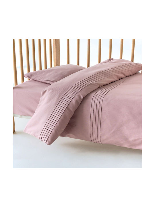 Kentia Set Baby Sheets Crib Cotton Whisper 14 Pink 120x170cm