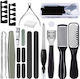 Set Pedichiură Ubx 24 Piese Pilă De Unghii Pilă Pentru Călcâi Clipper De Unghii Alte Accesorii Negre