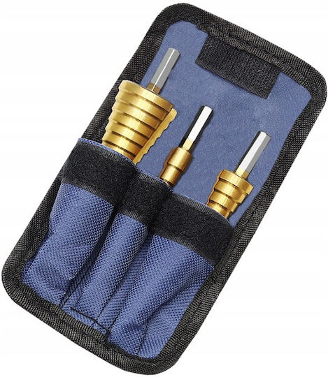 Set 3 Burghie Conice HSS Din Titan Pentru Metal