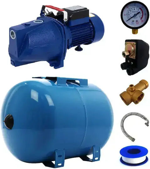 Kit Hidrofor 24 L Alpin Profi Jsw-10 Jet-10m Pompă de Apă 1100w 45 L Min 45 M Livrare 9 M Aspirație Cobi Smart