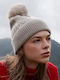 Beanie Unisex Căciulă cu Tricotaj Coastă în Culoare Bej