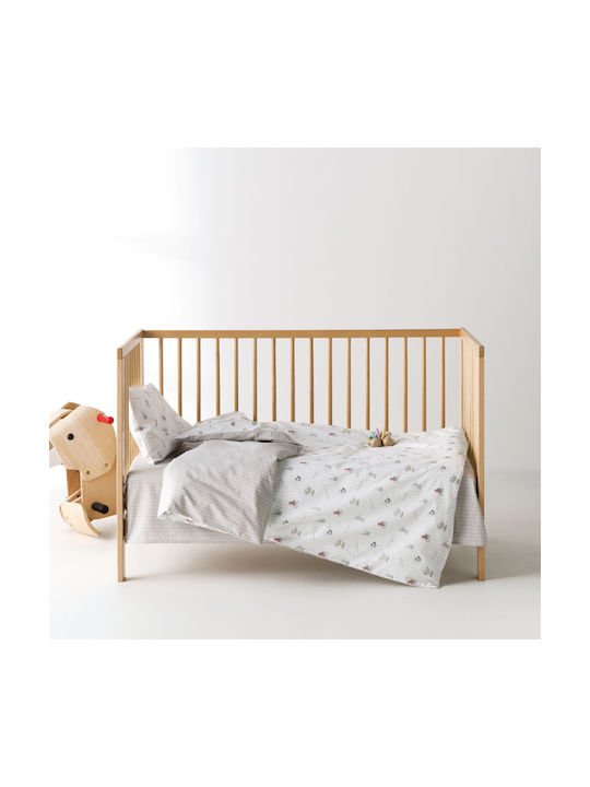 Kentia Baby Duvet Cover Set with Pillowcase White 100x140cm