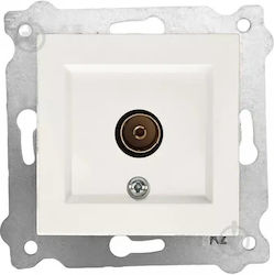 Eingebautete TV-Antennensteckdose Exen Weiß 290-000103-257