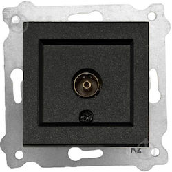 Eingebauter TV-Antennensteckdose Exen Schwarz 290-001403-257
