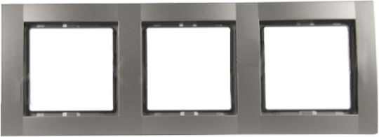 Fiorena Dreifach-Wechselrahmen Ral9006 Silber Aluminium 22011819