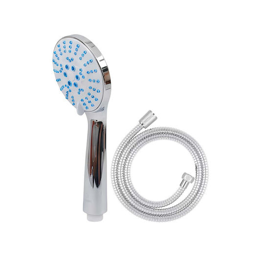 Avizar Bathroom Shower Head 1.5m Stainless Steel Hose Silver