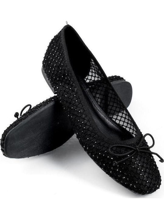 The Shoemart Γυναικείες Μπαλαρίνες σε Μαύρο Χρώμα