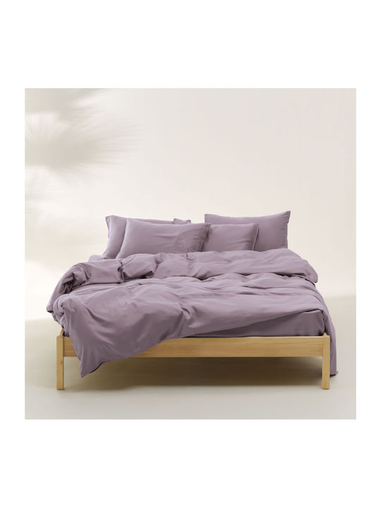 Kentia Celeste Σετ Σεντόνια King Size 280x270εκ. Λιλά (4τμχ)