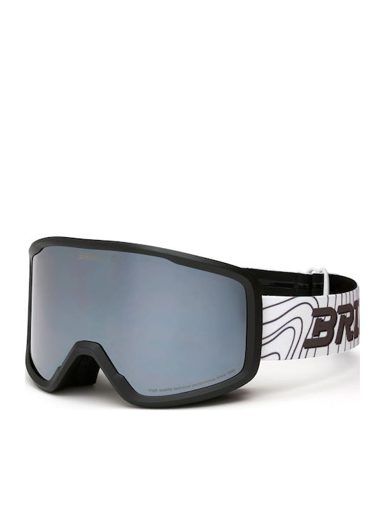 Briko Ski & Snowboard Goggle Adults Black with Black Lens