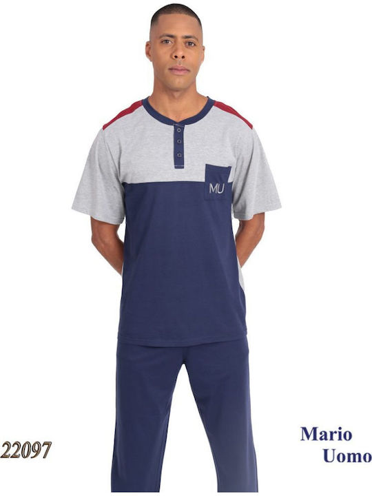 Uomo Summer Men's Pyjama Dark Blue
