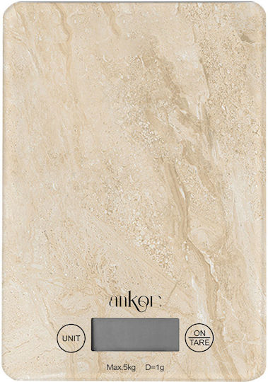 Ankor Digital Kitchen Scale Up To 5kg Beige