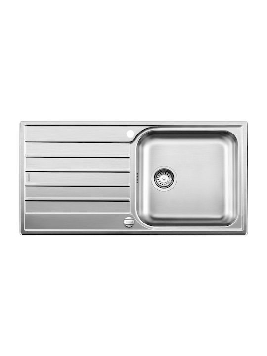 Blanco Xl 6 S Ένθετος Νεροχύτης Inox Brushed με Μπαταρία Μ100xΠ50cm Γκρι