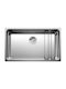 Blanco Etagon 700-If Drop-In Küchenspüle Inox mit Wasserhahn M44xP74cm Grau