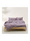 Kentia Duvet Cover Set 220x240cm Super Double with 2 Pillowcases Celeste Lilac