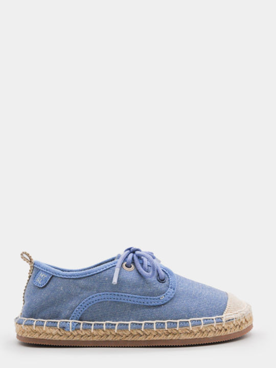 Kinder Espadrilles mit Schnürsenkeln Blau