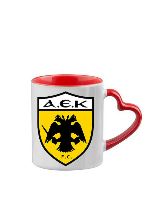 Κούπα Αεκ Κόκκινη Λαβή Καρδιά Εσωτερικό