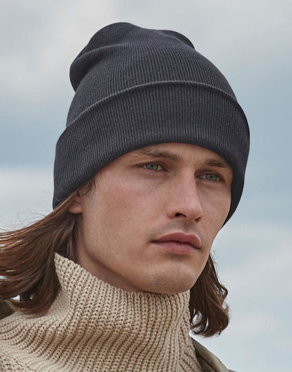Beanie Unisex Strickmütze in Grau Farbe