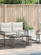 Sitting Room Table for Small Outdoor Spaces Rattan Gray and Black 80x40x40cm