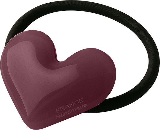 Avizar Elastic Casual Hair Polished Sleeve Opaline Heart Gracieux Bordeaux Burgundy