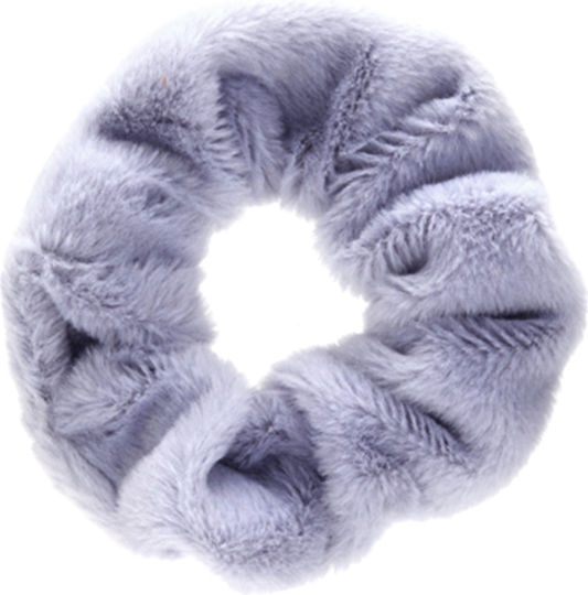 Avizar Lint Scrunchie Hair In Minky Fluffy Delicate Lavender Purple