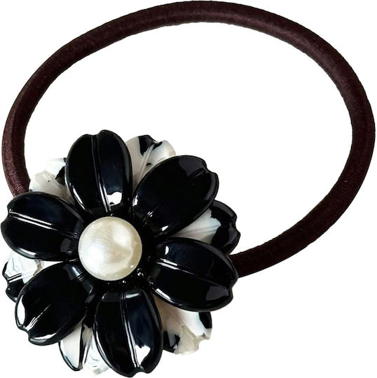 Avizar Elastice de Păr Casual Cristaline Floare Perlă Delicate Negre Albe Negre Albe