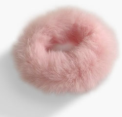 Avizar Classic Scrunchie Fake Fur Hair Fluffy Sweet Pink Pastel Pink