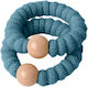 Avizar Classic Scrunchies Duo Mesh Hair Minimalist Pearl Blue Blue
