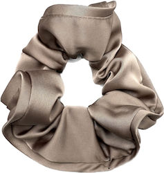 Avizar Classic Scrunchie Hair In Plain Silk Minimalist Khaki
