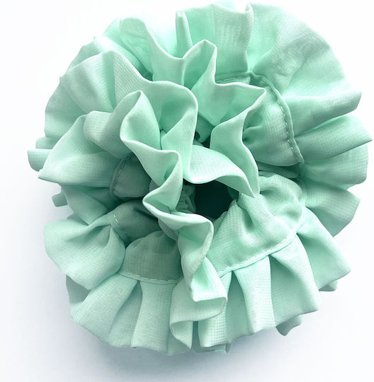 Avizar Scrunchie Maxi Păr Din Muselină Vaporoasă Casual Verde Verde