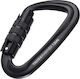 Troika Karabiner Haken aus Aluminium Schwarz Kar12/bk