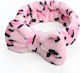 Avizar Leopard Pink Printed Polar Fur Hair Spa Banner Pink