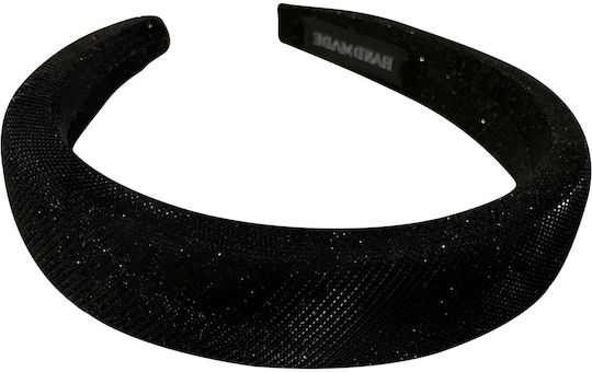 Avizar Large Headband Hair In Brilliant Fabric Uni Retro Black Black
