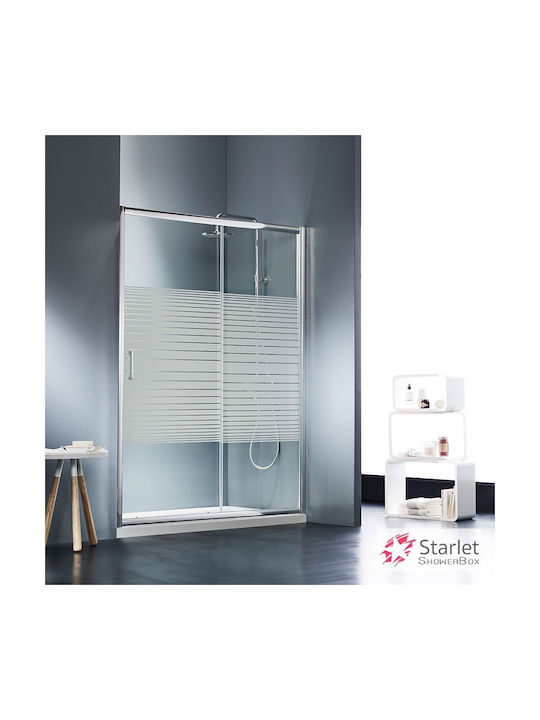 Starlet 1+1 Feste Seite für Dusche 97-101x180cm Chrom