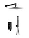 KFA Built-in Mixer Phone & Shower Head Set for Shower Black