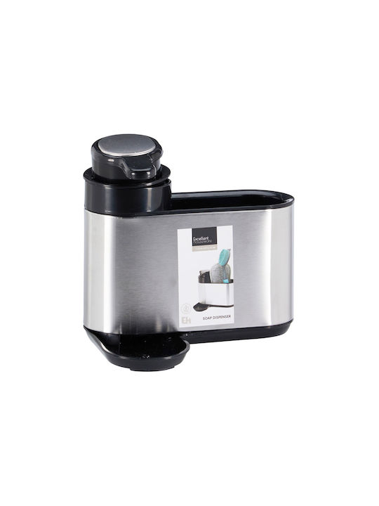 Dispenser Stainless Steel with Sponge Holder Black 250ml