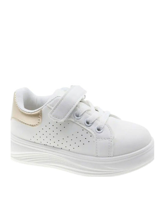 Παιδικά Sneakers με Σκρατς Λευκά