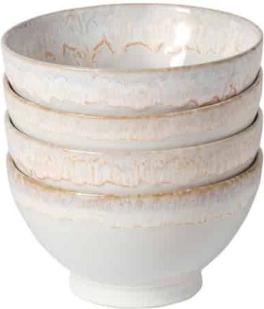 Costa Nova Round Ceramic Serving Bowl White Set of 4