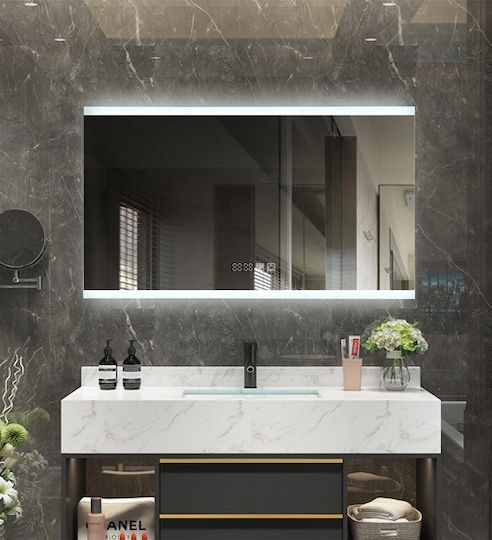 Καθρεφτης Μπανιου Led Αφης Ενδειξη Ωρας Mirrorlux Narcissus S-4538 Διπλος Ορθογωνιος 600x800mm Καθρεφτης Μπανιου Led Αφης Ενδειξη Ωρας Mirrorlux Narcissus S-4538 Διπλος Ορθογωνιος 600x800mm