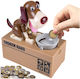 Interactive Coin Money Box Dog Thief Batteries Piggy Bank 15x8x15 Cm Aria Trade