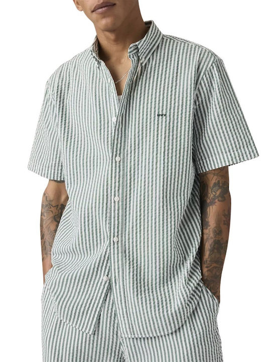 Levi's Authentisch Baumwollhemd Grün/aldwyn Streifen Eden