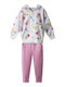 Kids Sweatpants Set White Floral