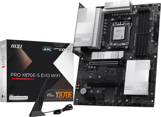 MSI PRO X870E-S EVO WIFI Дънна Платка ATX с AMD AM5 Сокет 7E86-003R