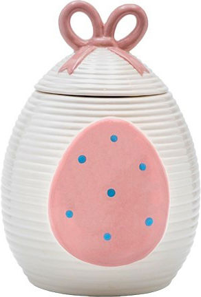 Ceramic Easter Jar Rabbit Pink 15.4x22.1cm 818-00028 Storage Container & Biscuit Jar