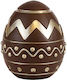 Decorative Ceramic Brown-Gold Egg 10.8x12.5cm 818-00068 Easter Centerpiece Luxury Design